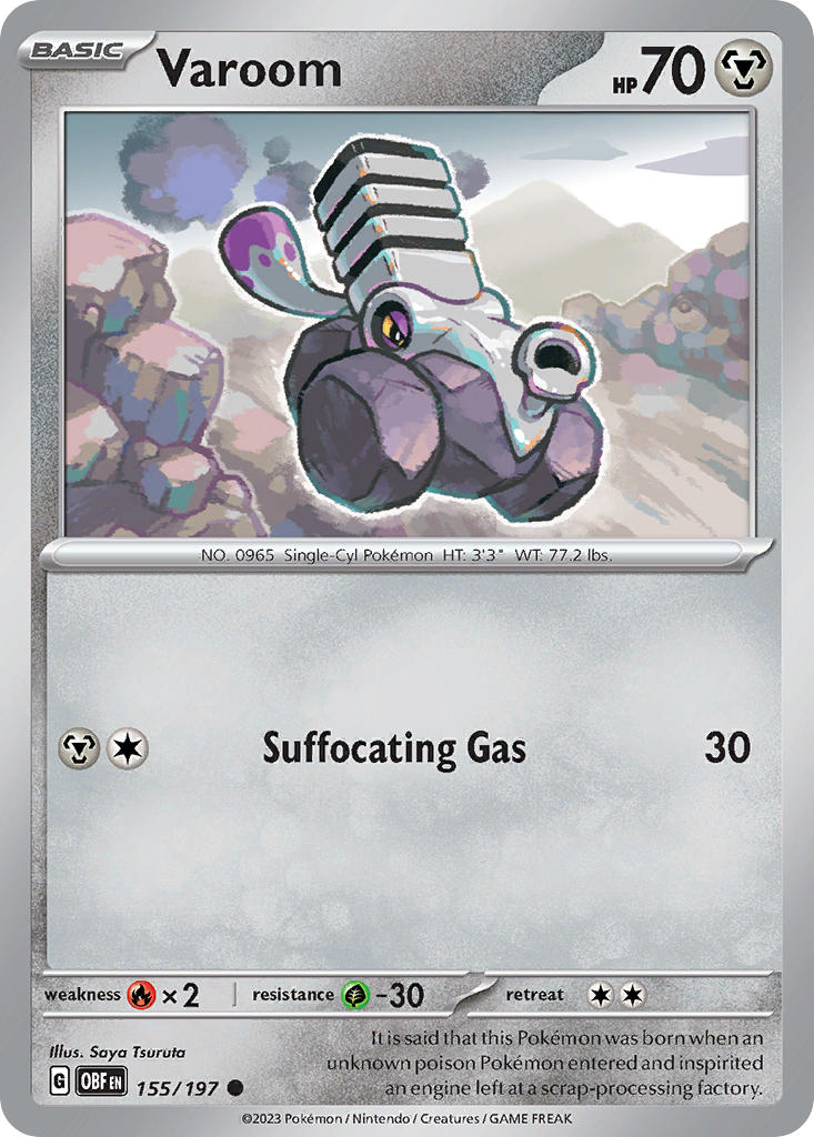 Varoom 155/197 Common Obsidian Flames Pokémon card