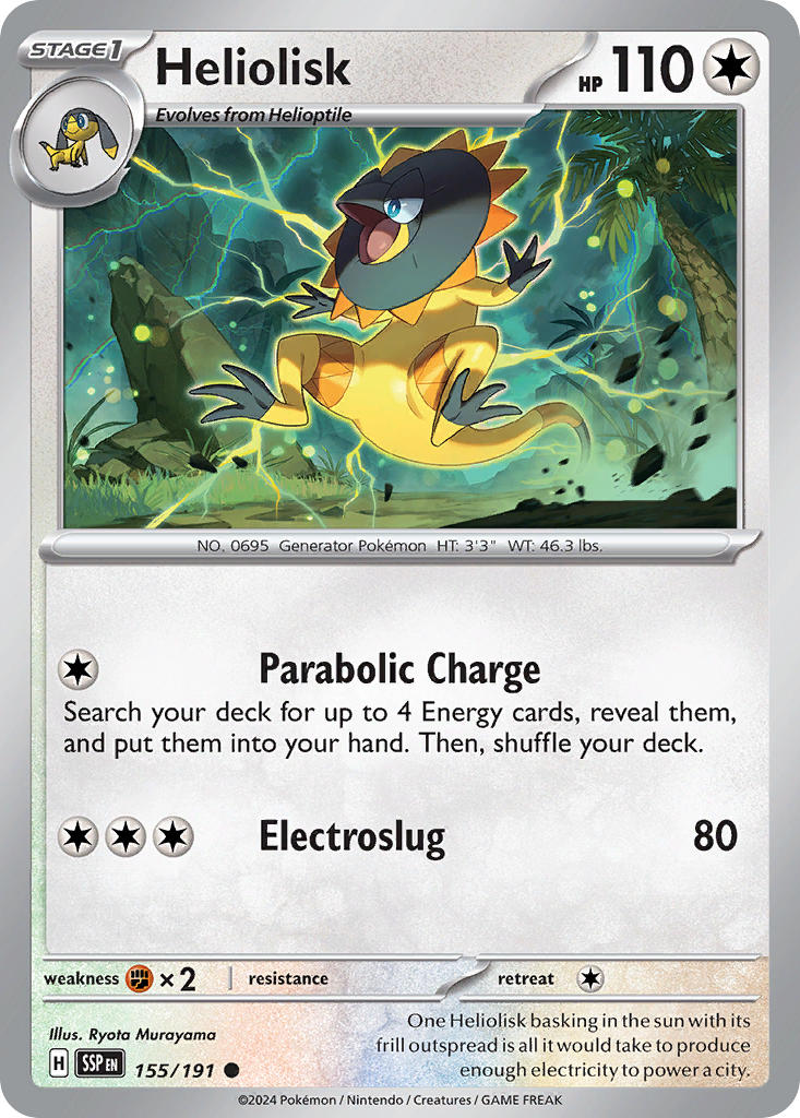 Heliolisk 155/191 Common Surging Sparks Pokémon card