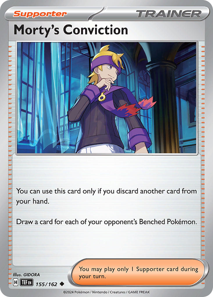 Morty's Conviction 155/162 Uncommon Temporal Forces Pokémon card