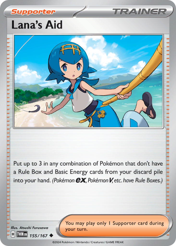 Lana's Aid 155/167 Uncommon Twilight Masquerade Pokémon card