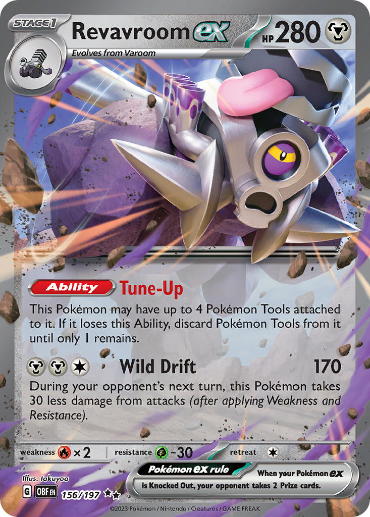 Revavroom EX 156/197 Double Rare Obsidian Flames Pokémon card