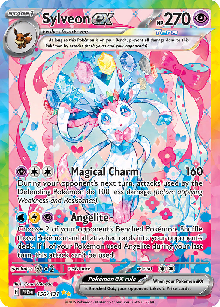 Sylveon EX 156/131 Special Illustration Rare Prismatic Evolutions Pokémon card