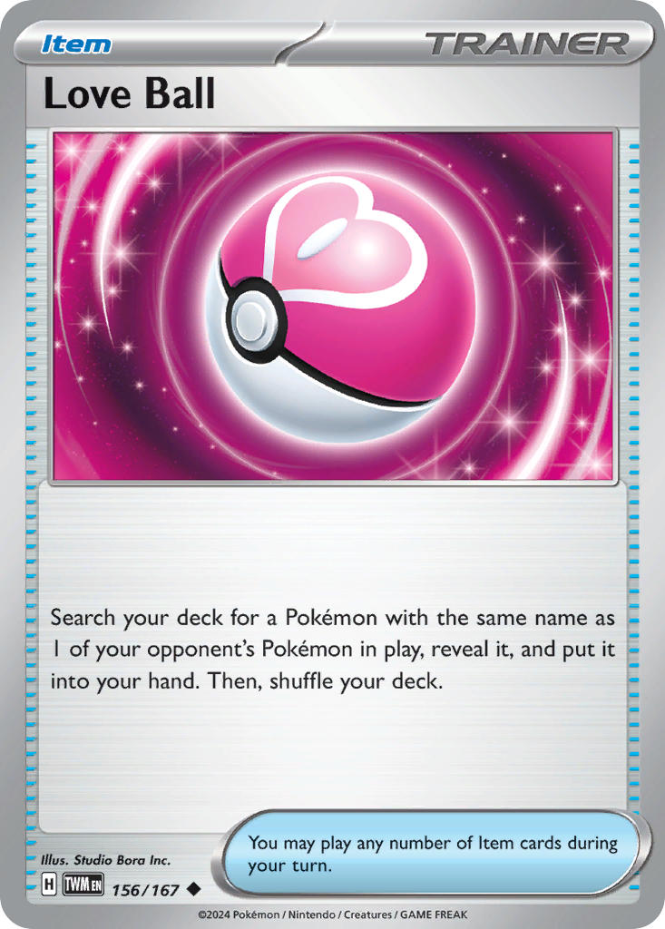 Love Ball 156/167 Uncommon Twilight Masquerade Pokémon card