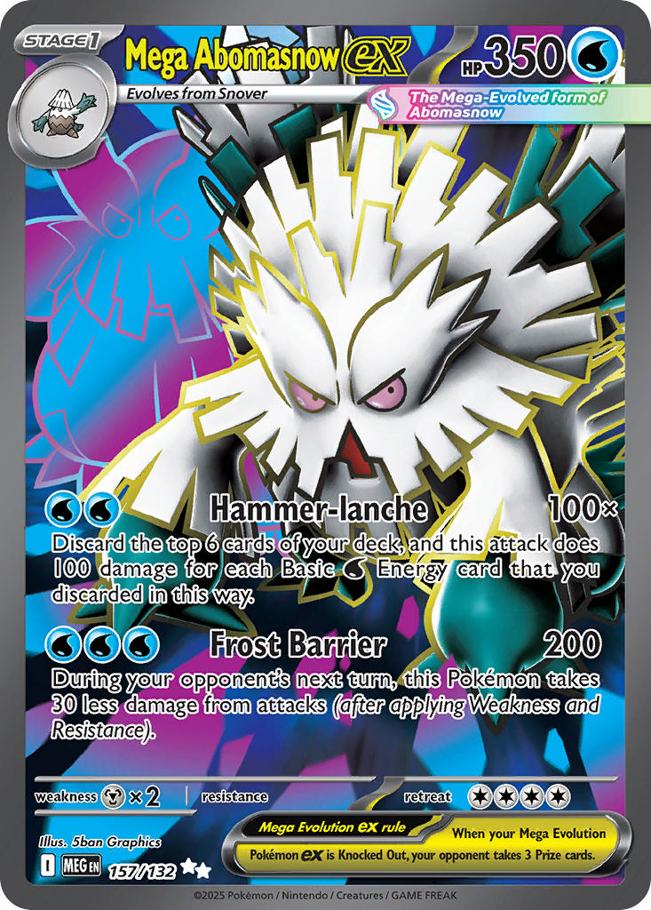 Mega Abomasnow EX 157/132 Ultra Rare Mega Evolution Pokémon card