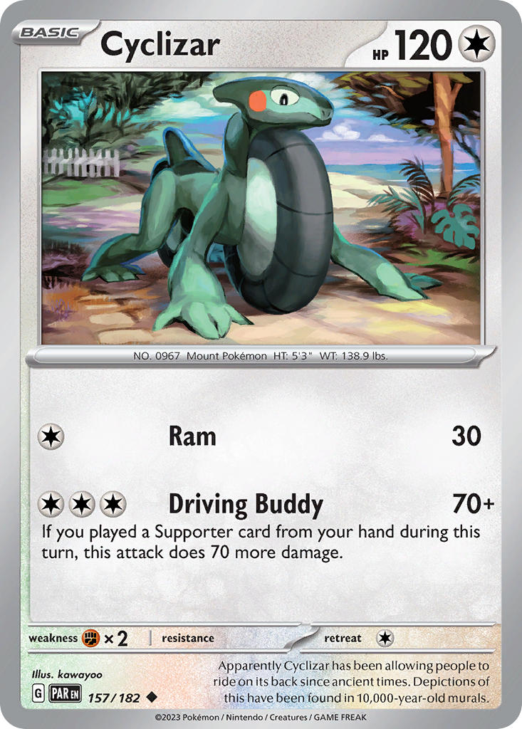 Cyclizar 157/182 Uncommon Paradox Rift Pokémon card