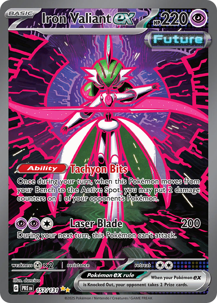 Iron Valiant EX 157/131 Special Illustration Rare Prismatic Evolutions Pokémon card