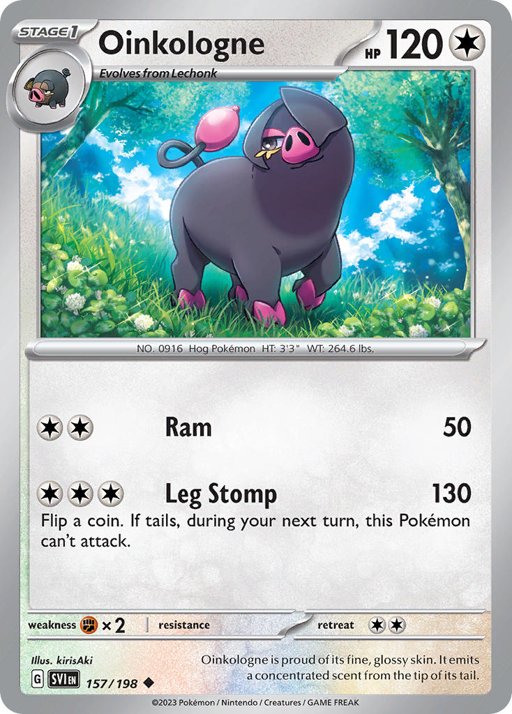 Oinkologne 157/198 Uncommon Scarlet & Violet Pokémon card