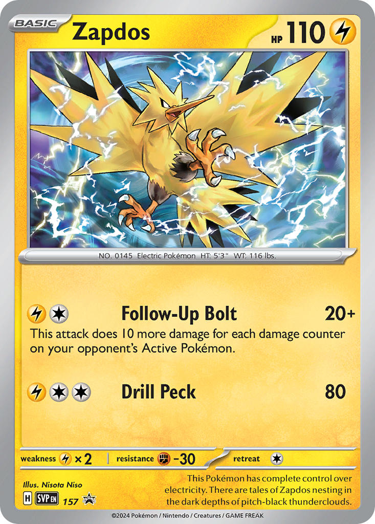Zapdos 157/SVP Promo Scarlet & Violet Promos Pokémon card