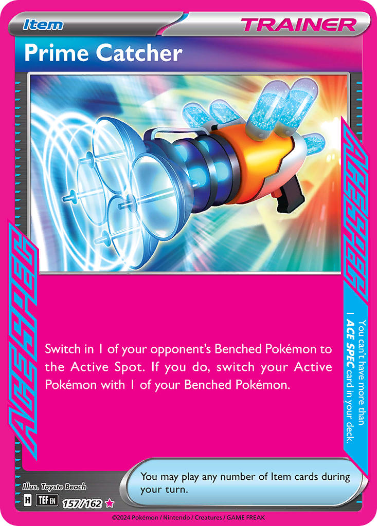 Prime Catcher 157/162 Ace Spec Rare Temporal Forces Pokémon card