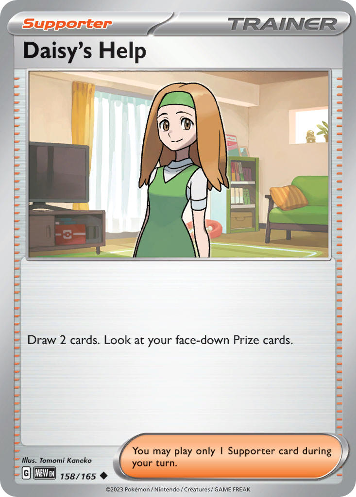 Daisy's Help 158/165 Uncommon 151 Pokémon card
