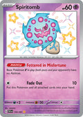 Spiritomb 158/091 Shiny Rare Paldean Fates Pokémon card