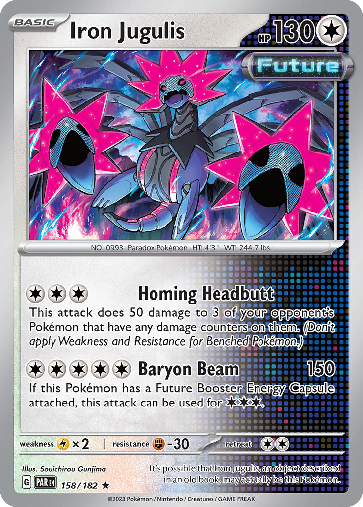 Iron Jugulis 158/182 Rare Paradox Rift Pokémon card