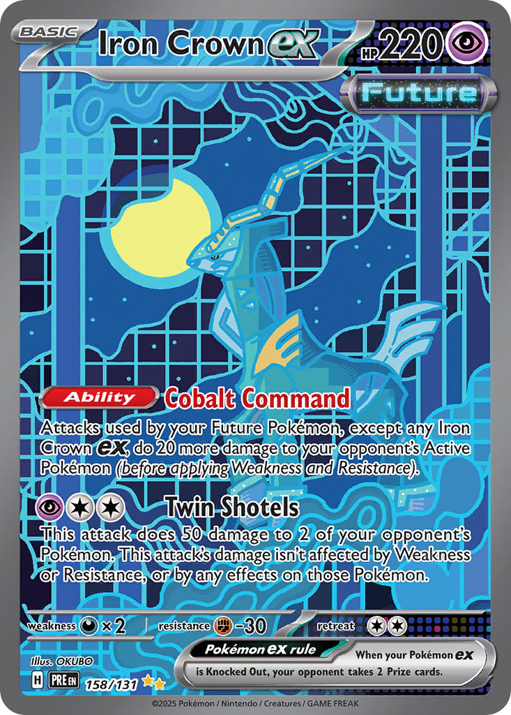Iron Crown EX 158/131 Special Illustration Rare Prismatic Evolutions Pokémon card