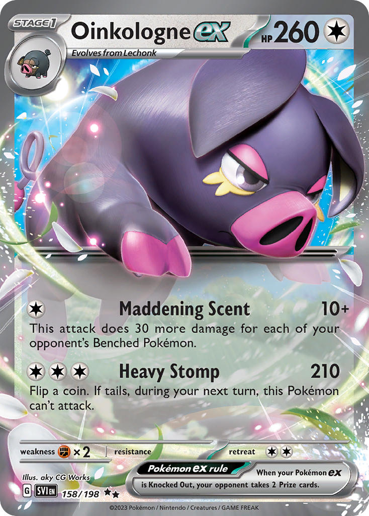 Oinkologne EX 158/198 Double Rare Scarlet & Violet Pokémon card