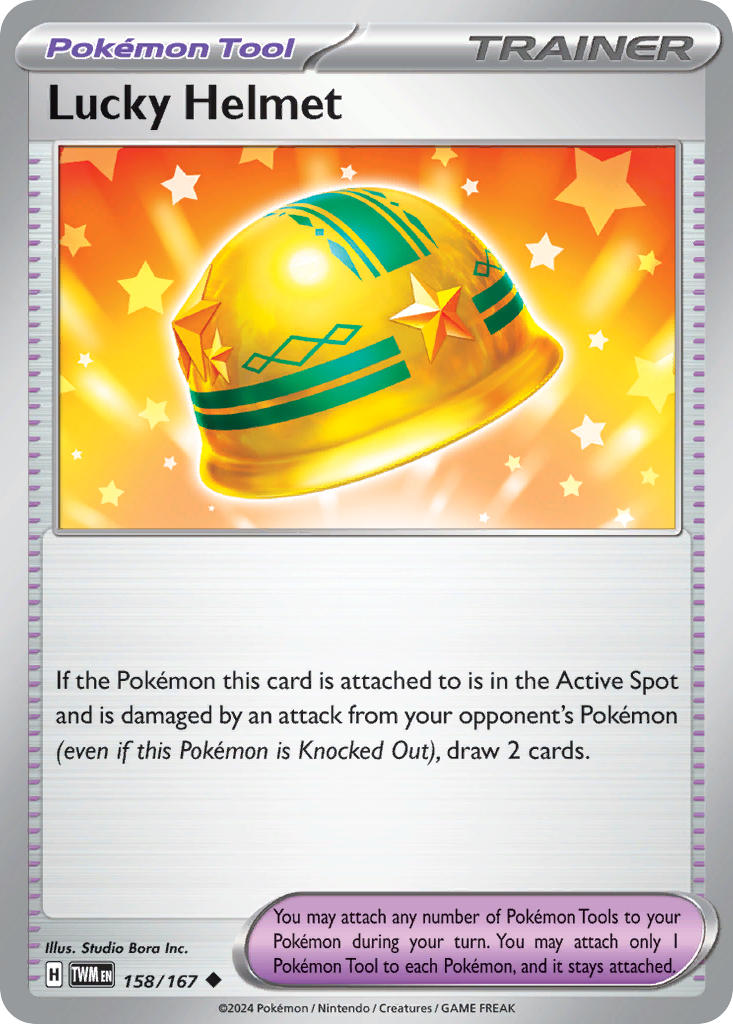 Lucky Helmet 158/167 Uncommon Twilight Masquerade Pokémon card