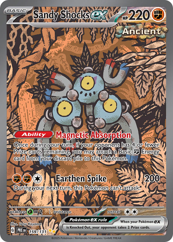 Sandy Shocks EX 159/131 Special Illustration Rare Prismatic Evolutions Pokémon card