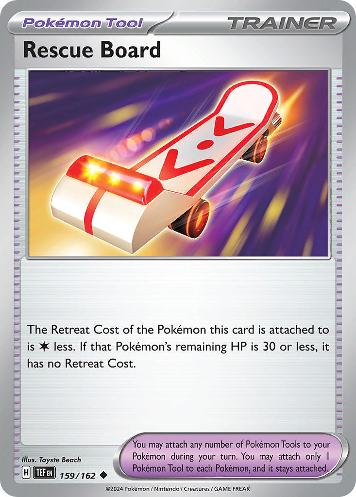 Rescue Board 159/162 Uncommon Temporal Forces Pokémon card
