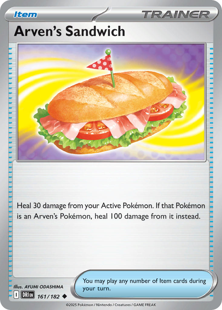 Arven's Sandwich 161/182 Common Destined Rivals Pokémon card