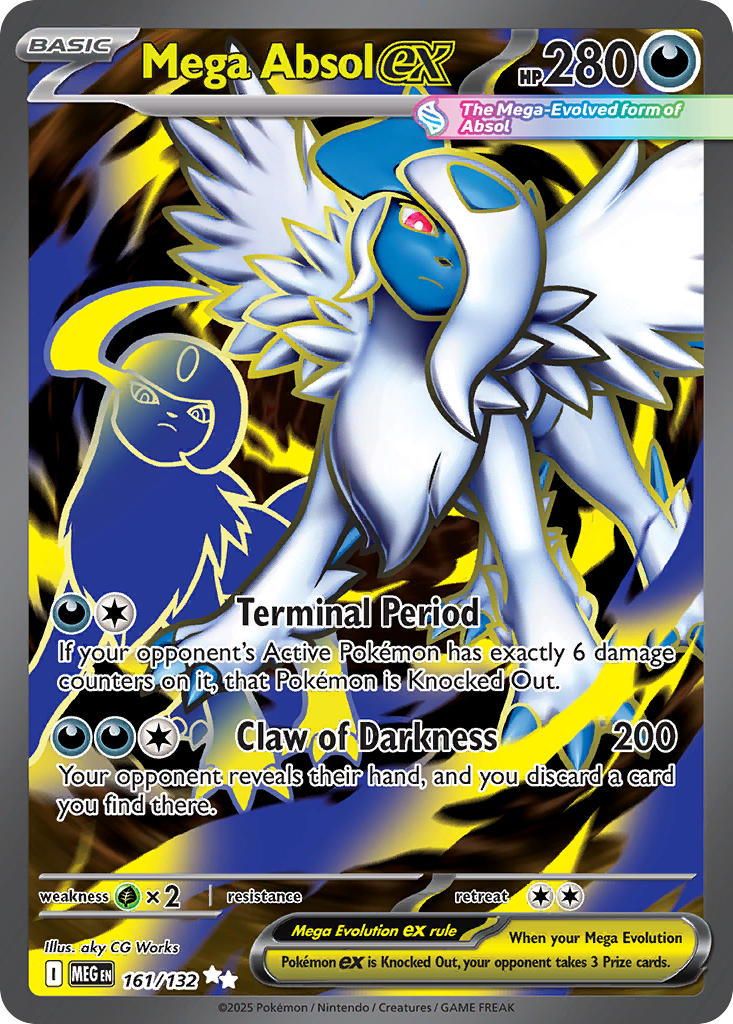 Mega Absol EX 161/132 Ultra Rare Mega Evolution Pokémon card