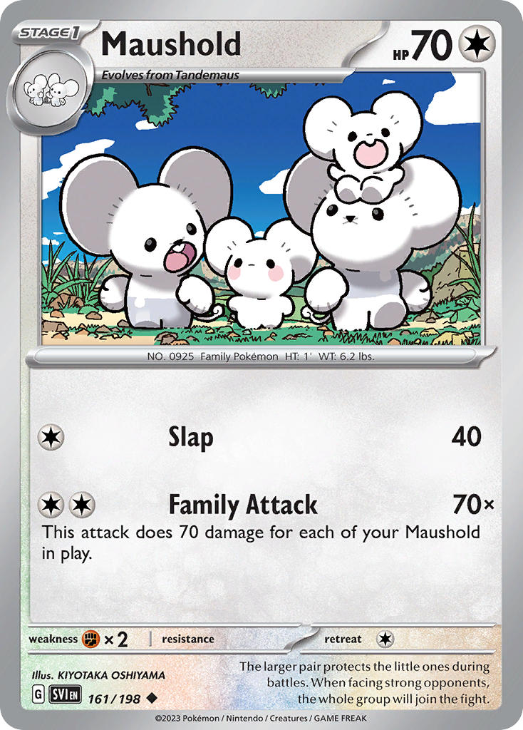 Maushold 161/198 Uncommon Scarlet & Violet Pokémon card
