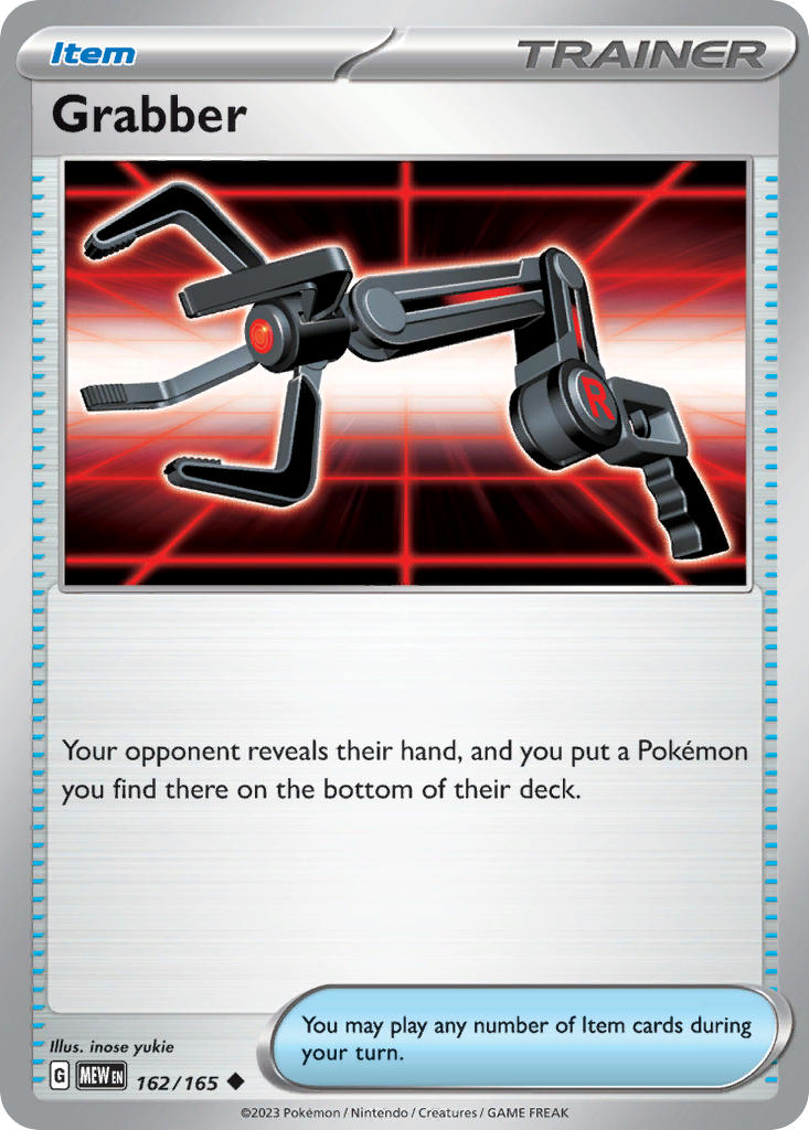 Grabber 162/165 Uncommon 151 Pokémon card
