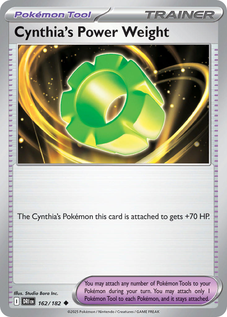 Cynthia's Power Weight 162/182 Common Destined Rivals Pokémon card