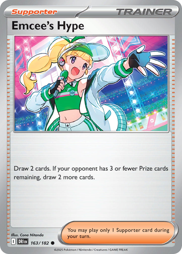 Emcee's Hype 163/182 Common Destined Rivals Pokémon card