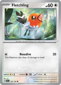 Fletchling 163/193 Common Paldea Evolved Pokémon card