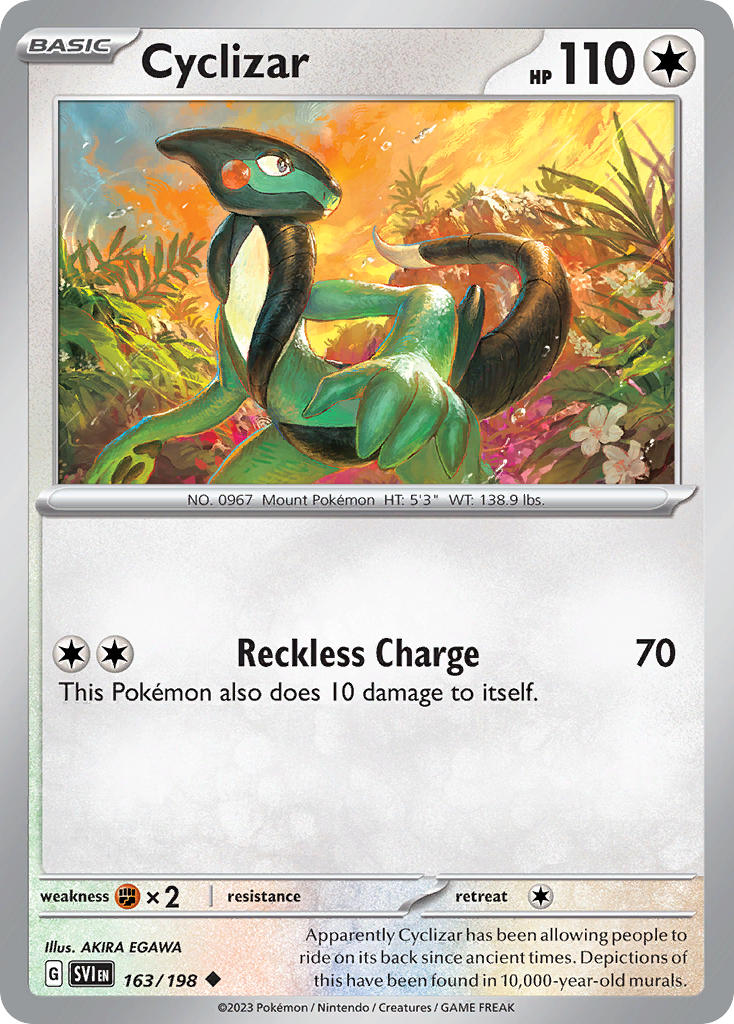 Cyclizar 163/198 Uncommon Scarlet & Violet Pokémon card