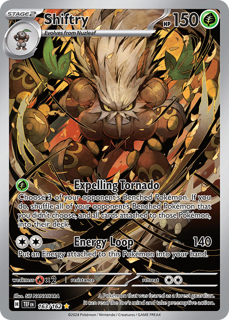 Shiftry 163/162 Illustration Rare Temporal Forces Pokémon card