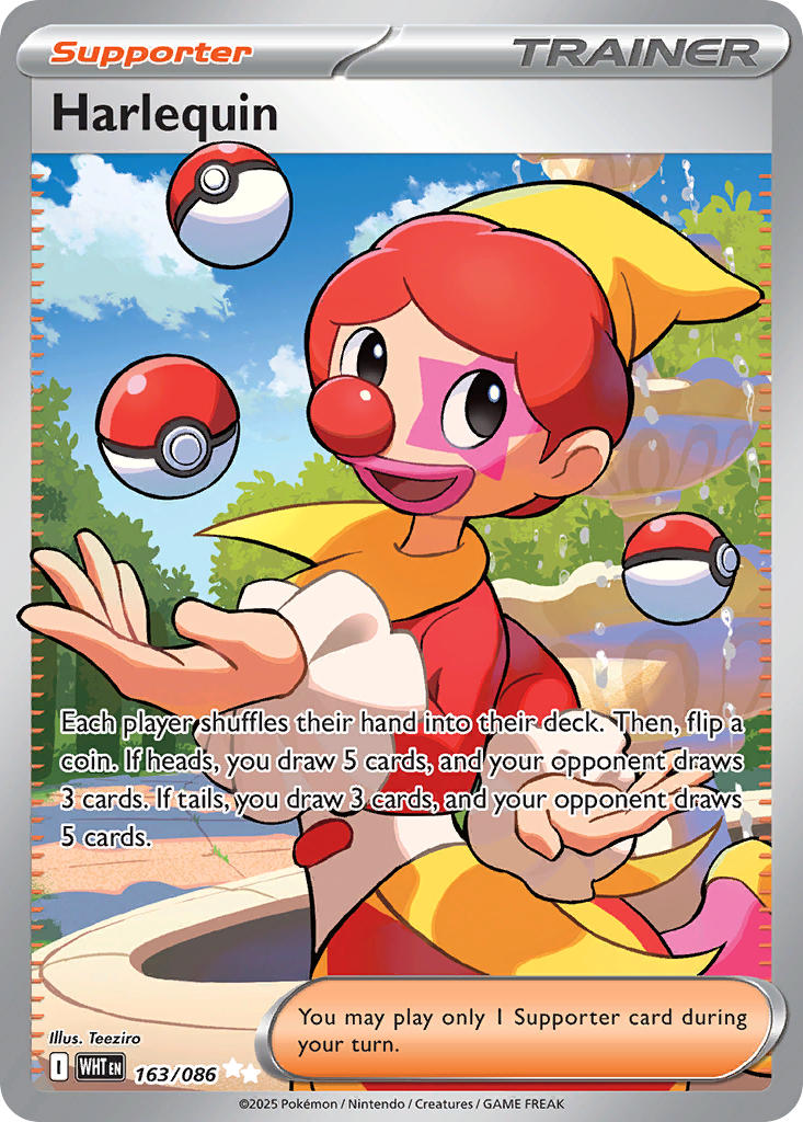 Harlequin 163/086 Ultra Rare White Flare Pokémon card