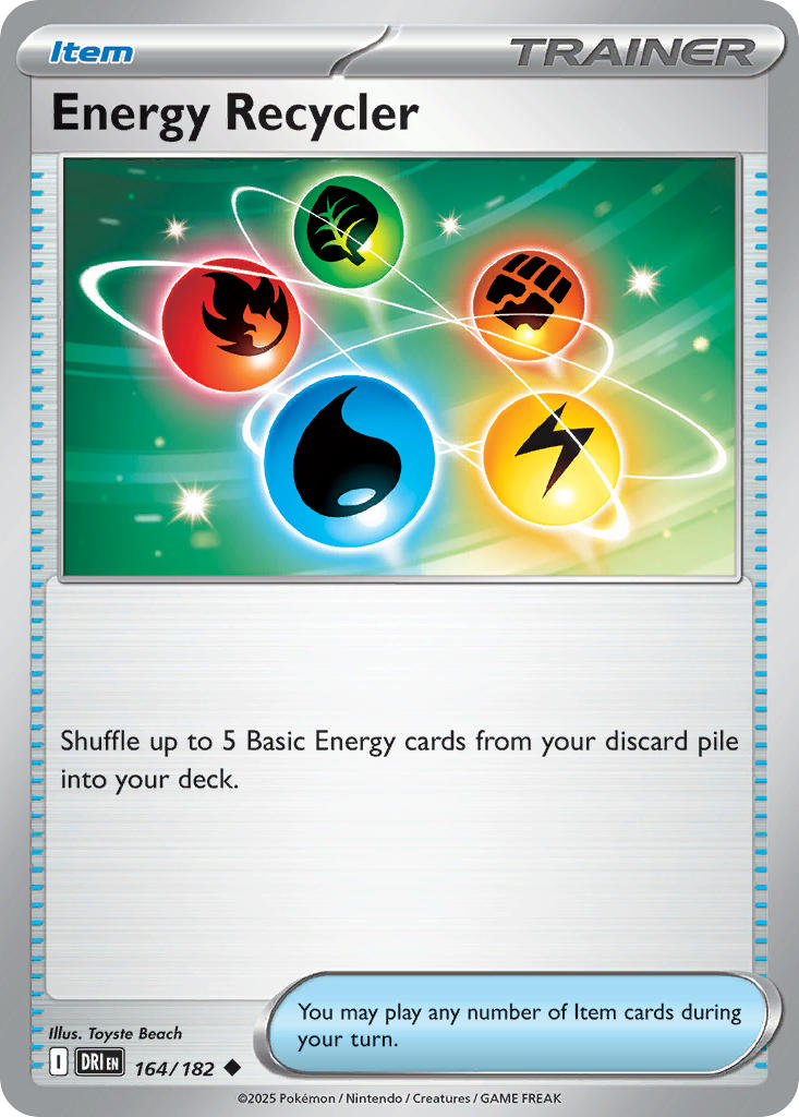 Energy Recycler 164/182 Common Destined Rivals Pokémon card
