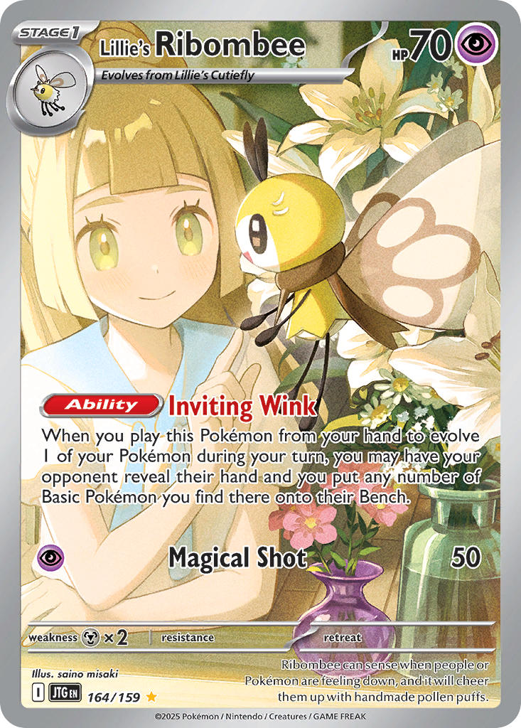 Lillie's Ribombee 164/159 Illustration Rare Journey Together Pokémon card