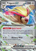Pidgeot EX 164/197 Double Rare Obsidian Flames Pokémon card