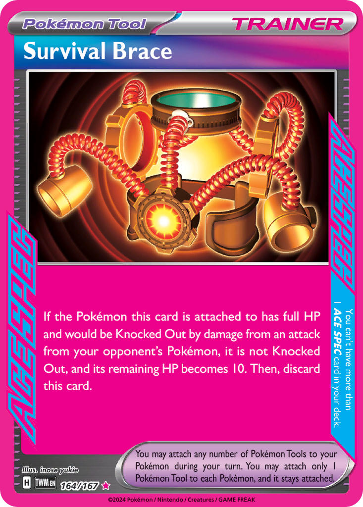 Survival Brace 164/167 Ace Spec Rare Twilight Masquerade Pokémon card