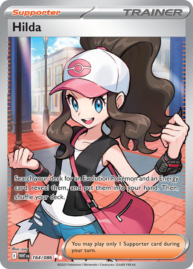 Hilda 164/086 Ultra Rare White Flare Pokémon card