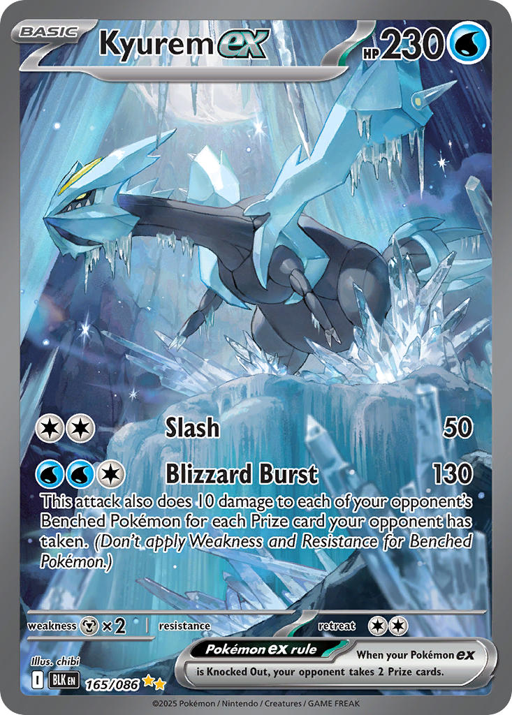 Kyurem EX 165/086 Special Illustration Rare Black Bolt Pokémon card