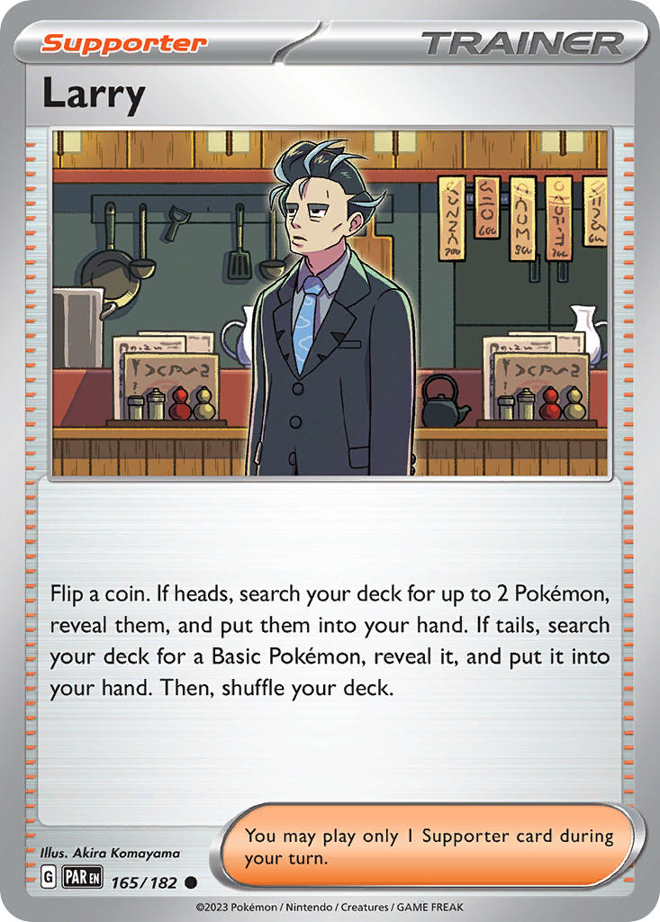 Larry 165/182 Common Paradox Rift Pokémon card