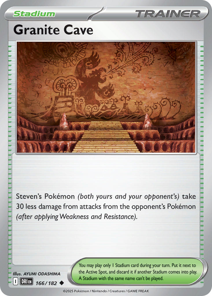 Granite Cave 166/182 Common Destined Rivals Pokémon card