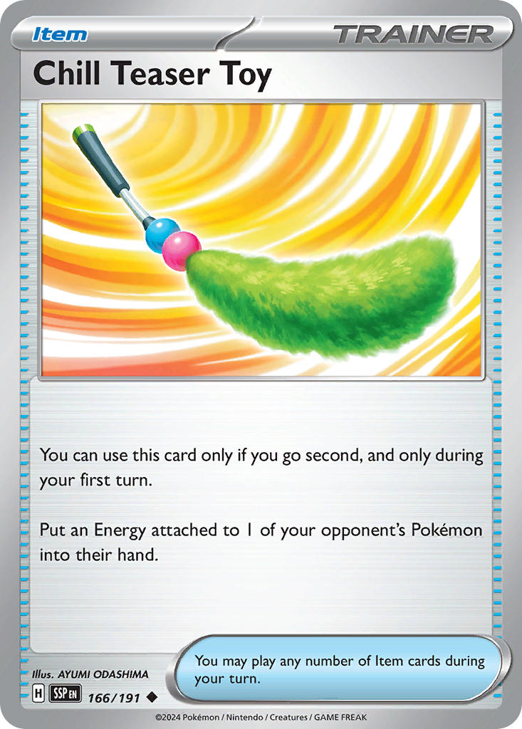 Chill Teaser Toy 166/191 Common Surging Sparks Pokémon card