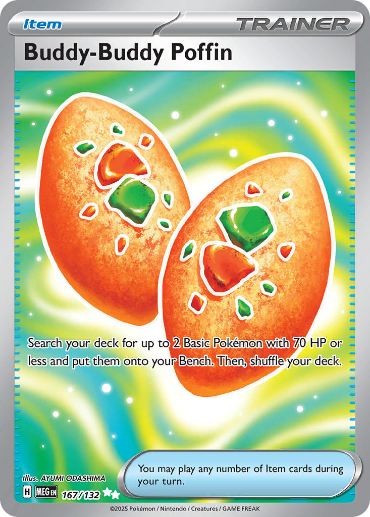 Buddy-Buddy Poffin 167/132 Ultra Rare Mega Evolution Pokémon card