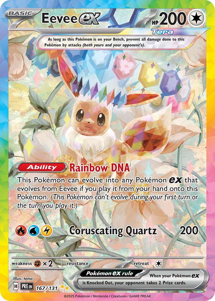 Eevee EX 167/131 Special Illustration Rare Prismatic Evolutions Pokémon card