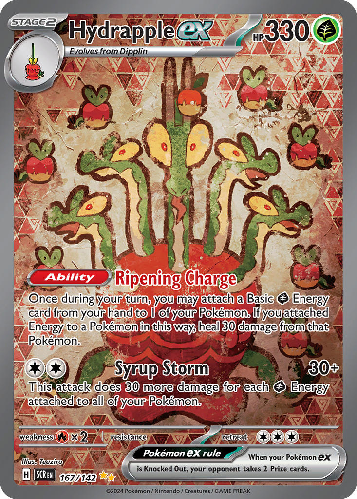 Hydrapple EX 167/142 Special Illustration Rare Stellar Crown Pokémon card