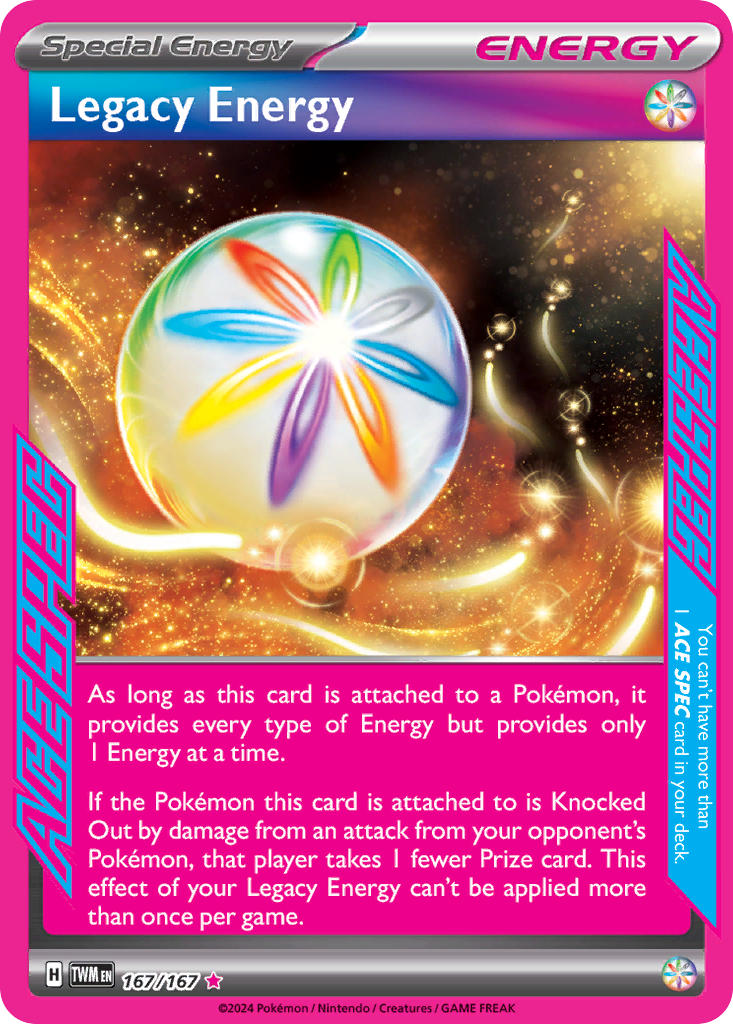 Legacy Energy 167/167 Ace Spec Rare Twilight Masquerade Pokémon card