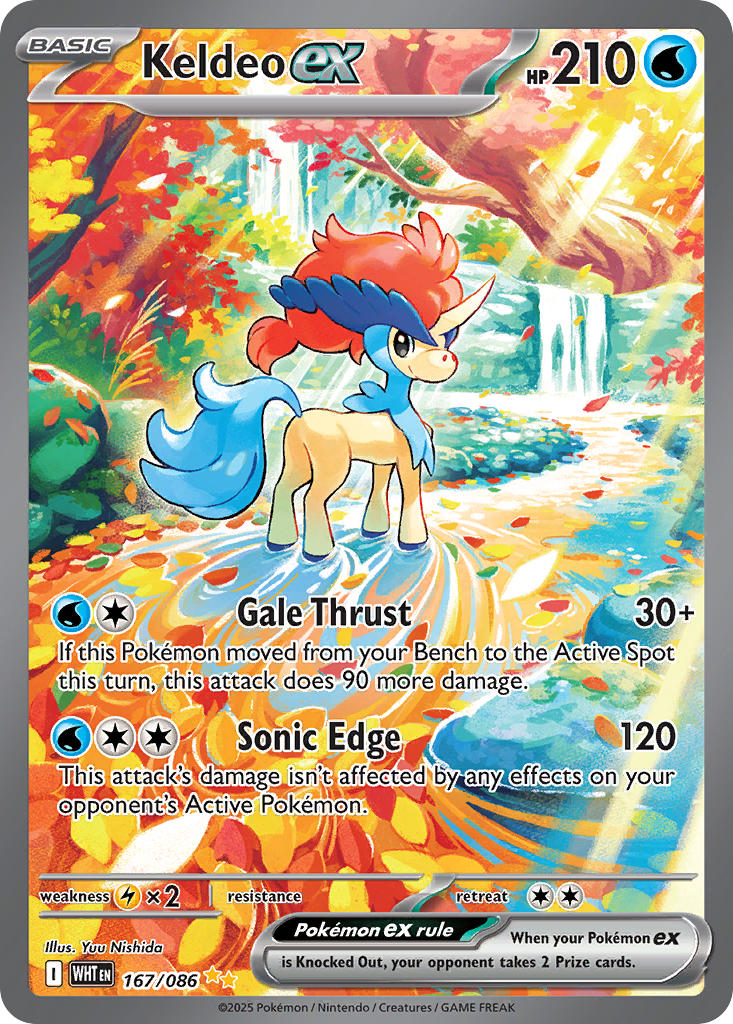Keldeo EX 167/086 Special Illustration Rare White Flare Pokémon card
