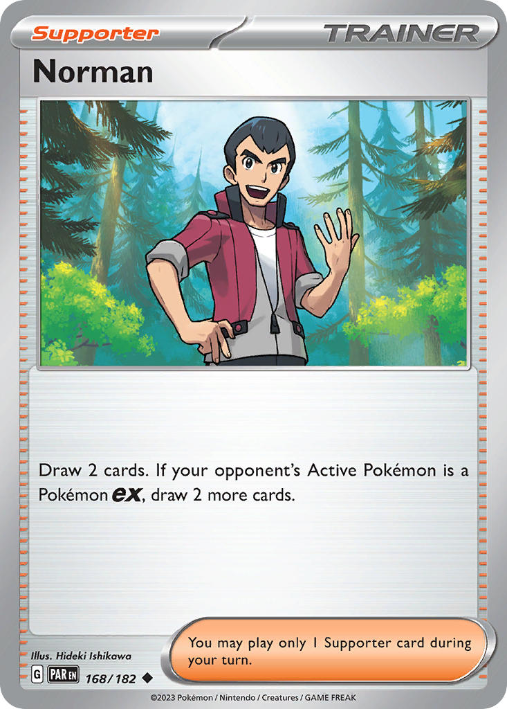 Norman 168/182 Uncommon Paradox Rift Pokémon card