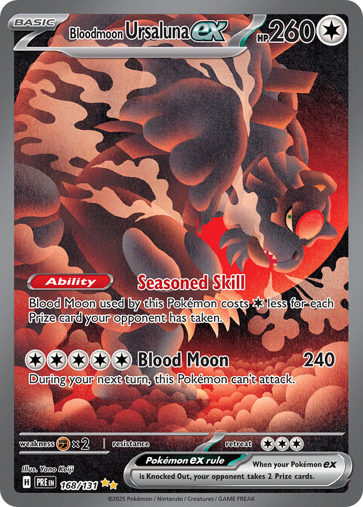 Bloodmoon Ursaluna EX 168/131 Special Illustration Rare Prismatic Evolutions Pokémon card
