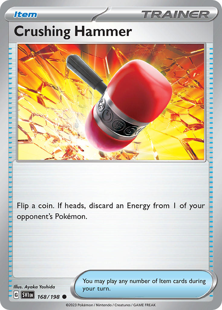Crushing Hammer 168/198 Common Scarlet & Violet Pokémon card