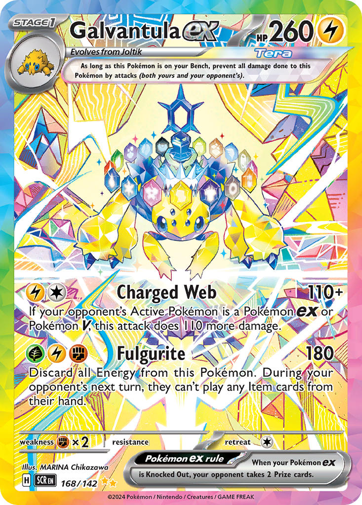 Galvantula EX 168/142 Special Illustration Rare Stellar Crown Pokémon card