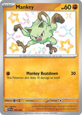 Mankey 169/091 Shiny Rare Paldean Fates Pokémon card